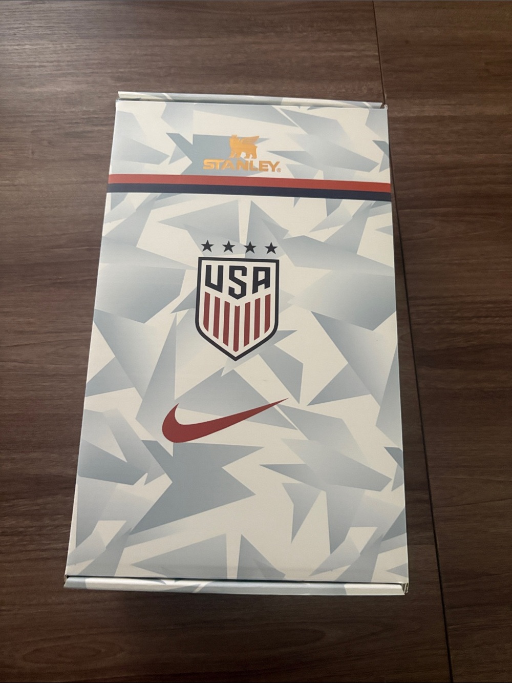 Nike White and Red USA Crest Soccer Box